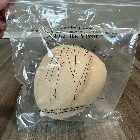 Kathleen Kirkwood Vintage "The Re Vivor" Shoulder Pads * New In Package * Nude - Picture 3 of 6